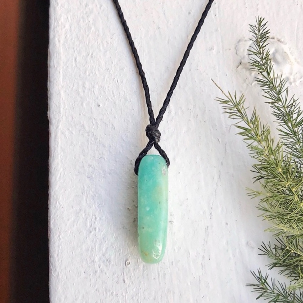 Amazonite Stick Pendant Necklace/Choker